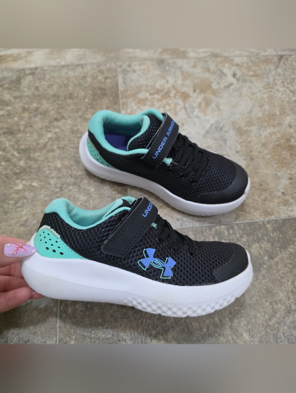 Under Armour Kids' Pre School Surge 4 Alternate Closure Running Shoes Size 12k